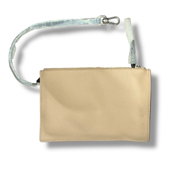 NWT ALL SAINTS Small Allington Tote with Interior Pouch - Tan/Black Handles - Picture 13 of 16